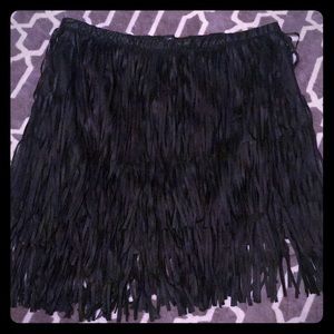 Black fringe skirt size 20